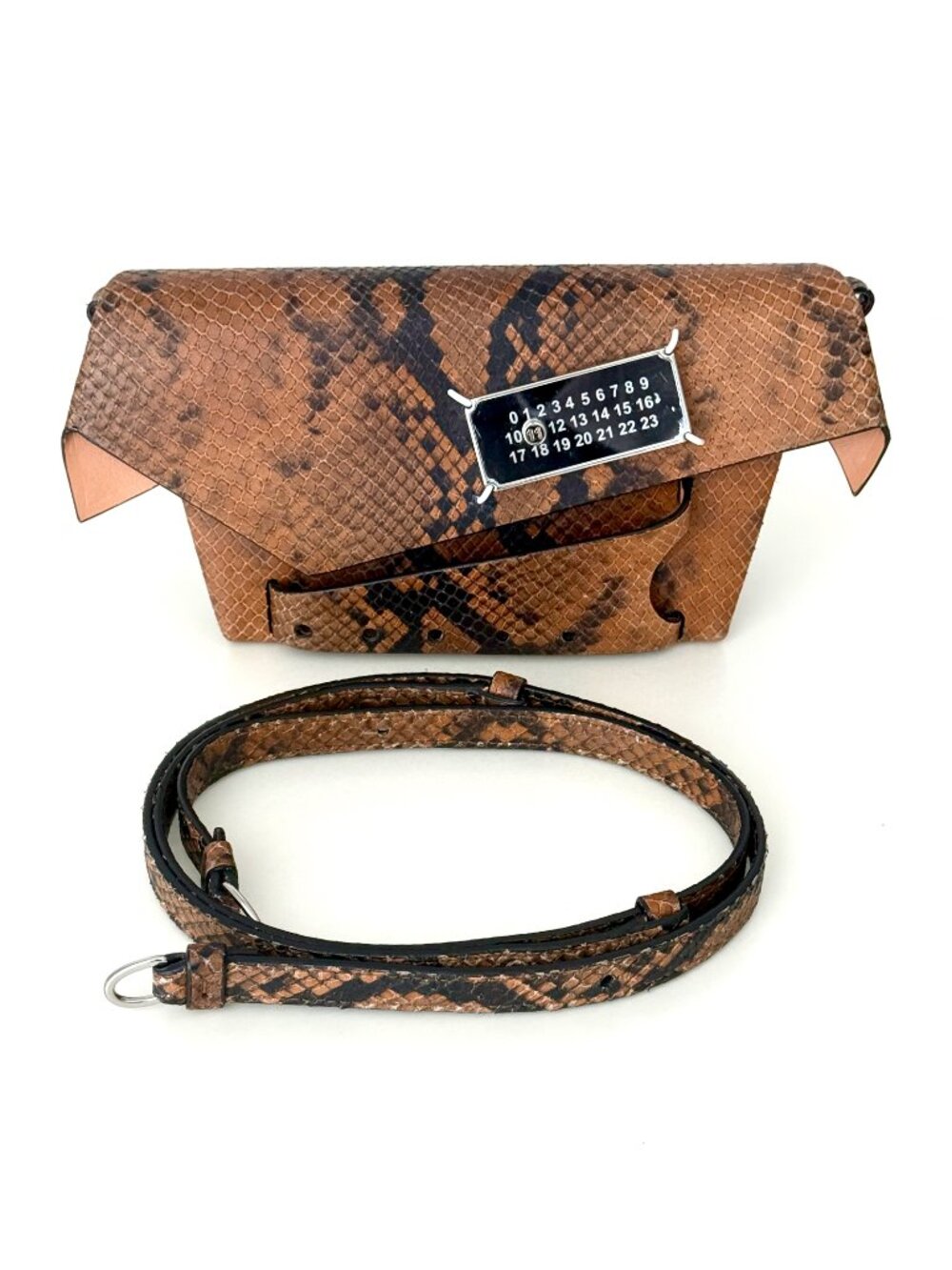 MAISON MARGIELA Snatched Python-Effect Small Bag - Picture 3 of 16